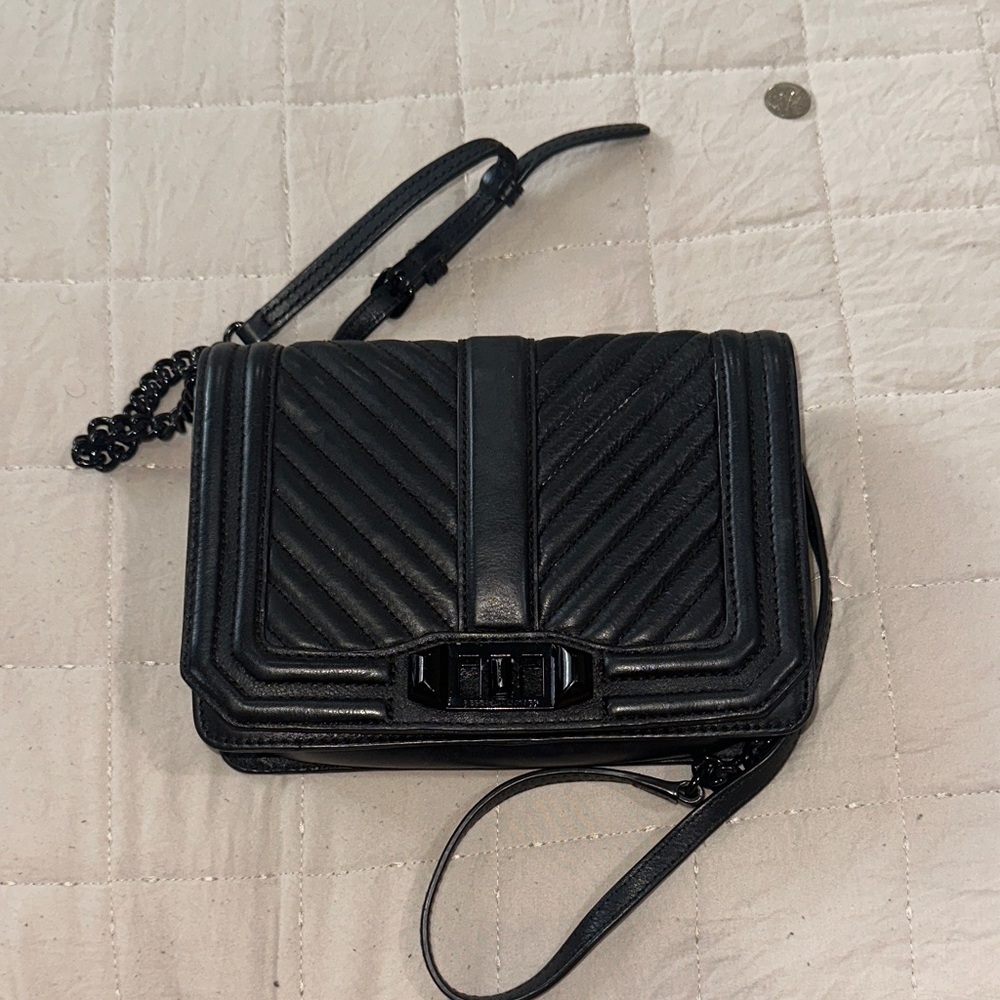 Rebecca Minkoff Black Chevron Crossbody Bag